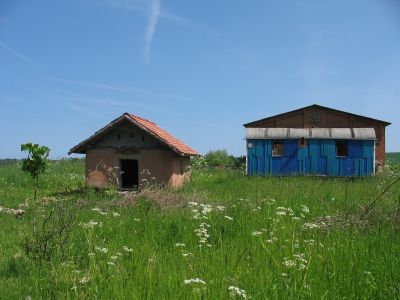 Strohballen-Hütte, Juni 2003